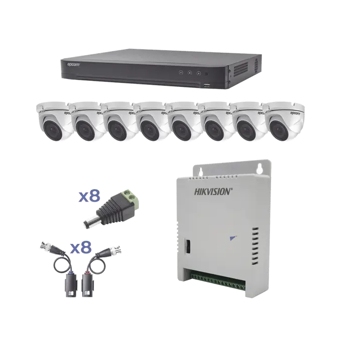 [KEVTX8T8EW] KIT TurboHD 1080p / DVR 8 Canales / 8 Cámaras Eyeball